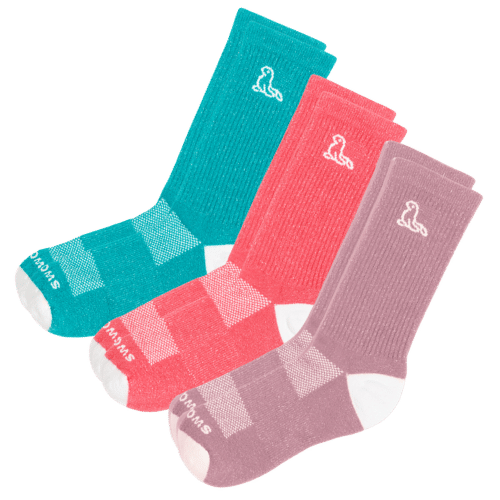 3-pack sustainable athletic crew socks